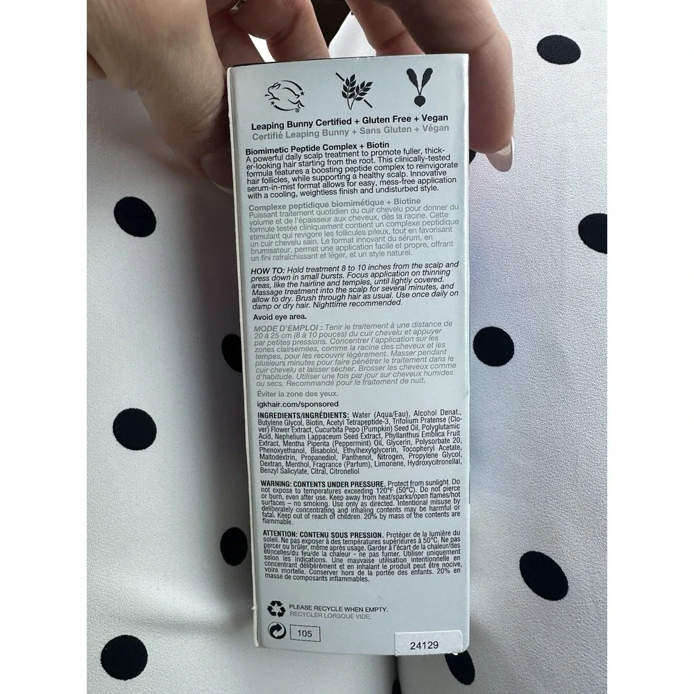IGK Sponsored Hair Density Scalp Treatment 63 ml / 2.1 oz